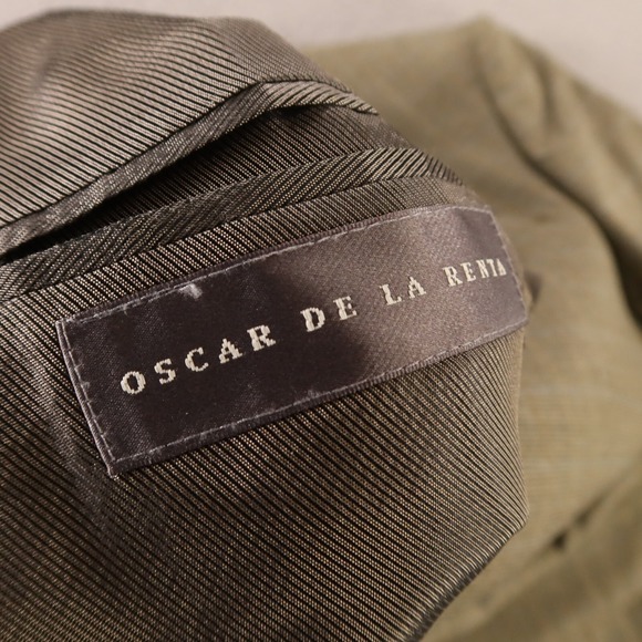 VINTAGE Tweed Jacket M Green Brown‎ Houndstooth Over Check 100% Wool Blazer 42L - Picture 8 of 16